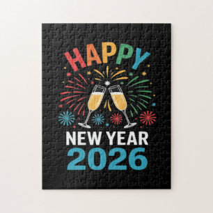 Puzzle Bonne année 2026 Party Drôle Nouvel An 2026
