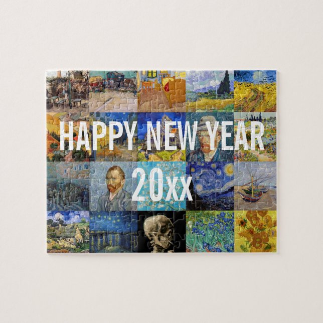 Puzzle Bonne année avec la Patchwork de Van Gogh (Horizontal)