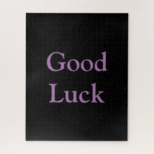 Puzzle Bonne Chance ou Vos Mots Violet et Noir