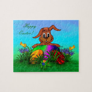 Puzzle Bonne Pâques ! Lapin de Pâques
