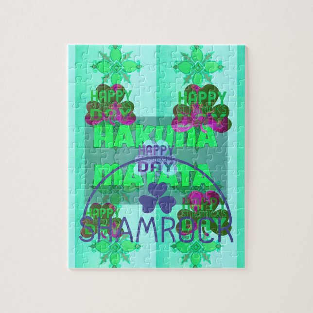 Puzzle Bonne Saint Patrick's Day Hakuna Matata Art Print (Vertical)