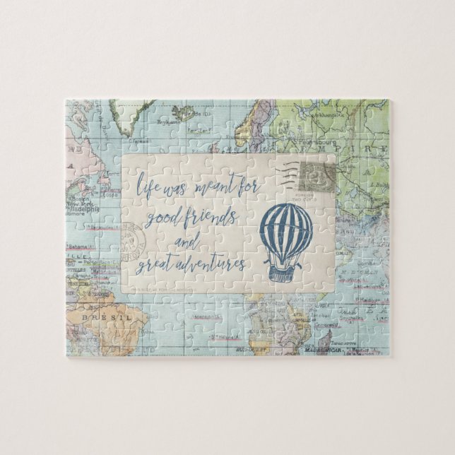Puzzle Bons amis et grande citation d'aventures (Horizontal)