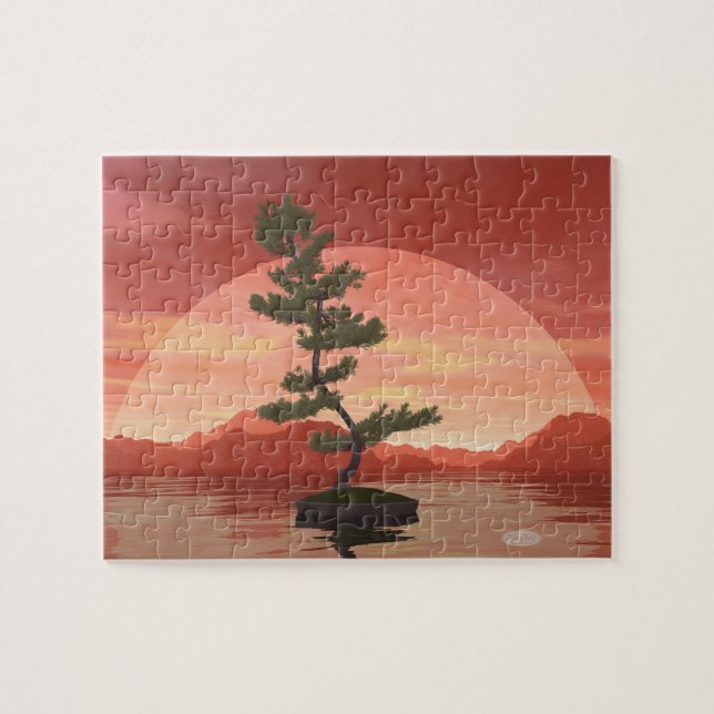 Puzzle Bonsaïs de pin - 3D rendent (Horizontal)