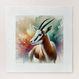 Puzzle Bontebok in watercolor 220924AREF116 - Watercolor