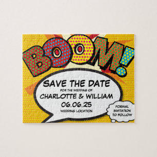 Puzzle BOOM Enregistrer la date Fun Retro Comic Book Pop 