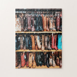 Puzzle Boots rustiques Wild West Cowboy Pays Americana