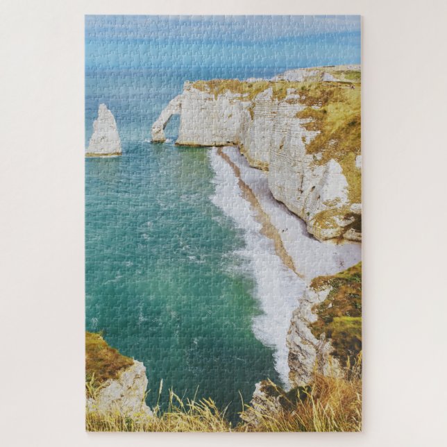Puzzle Bord de mer avec falaise de pierre blanche (Vertical)