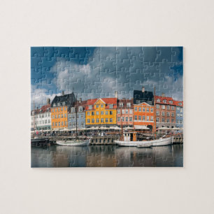 Puzzle Bord de mer coloré Nyhavn Copenhague Danemark