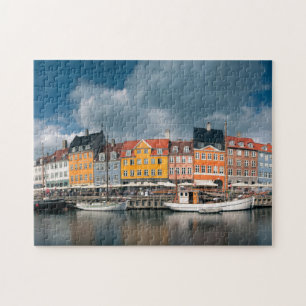 Puzzle Bord de mer coloré Nyhavn Copenhague Danemark