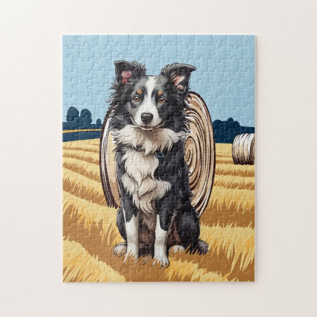 Puzzle Border Collie (Vertical)