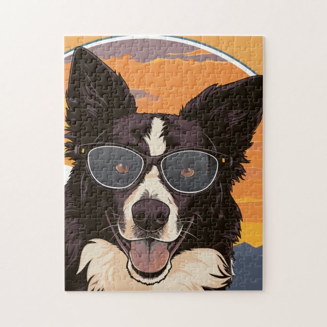 Puzzle Border Collie (Vertical)
