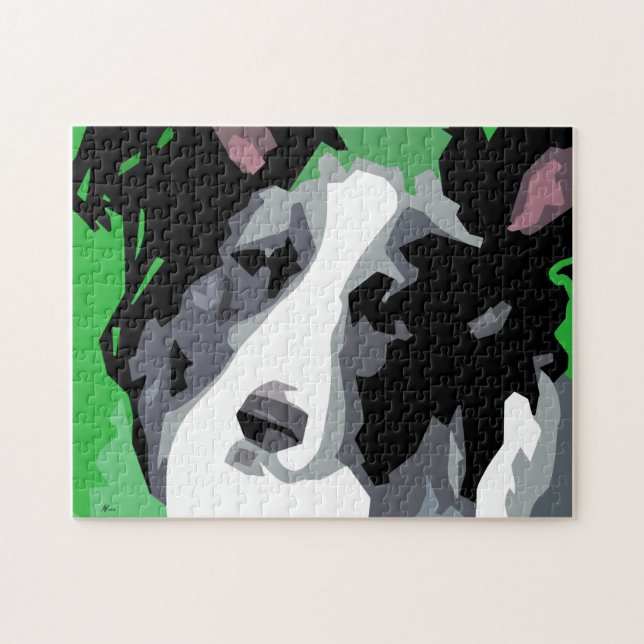 Puzzle Border Collie Chien Abstrait (Horizontal)