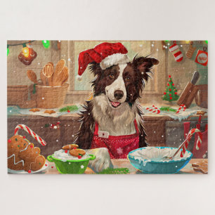 Puzzle Border Collie Fait des Gâteaux pour les Fêtes : No