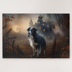 Puzzle Border Collie Halloween Épouvantable