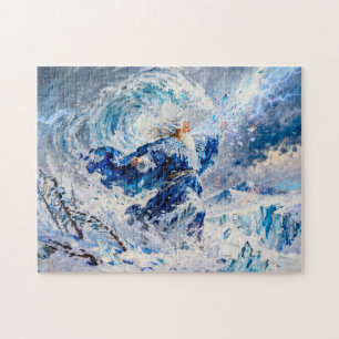 Puzzle Borée dieu du vent du Nord de la mythologie grecqu