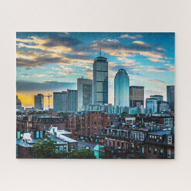 Puzzle Boston Massachusetts City Skyline Photo Voyage (Horizontal)