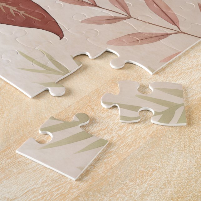 Puzzle botanique Abstrait - Feuilles de terre (Côté)