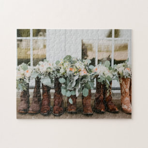 Puzzle Bottes et fleurs de cowboy