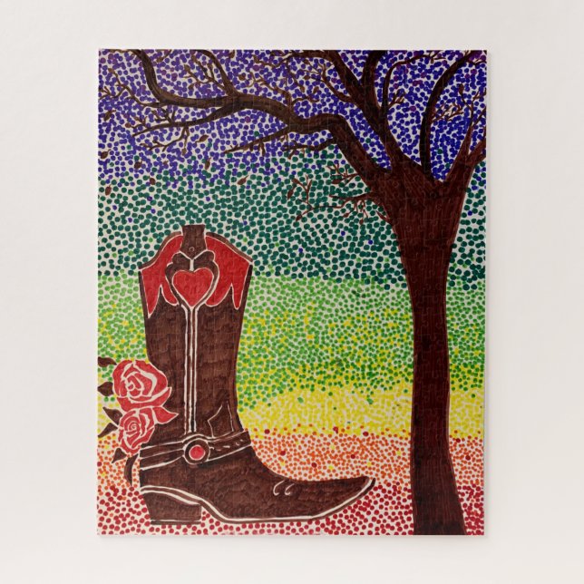 Puzzle - Bottine et arbre (Vertical)