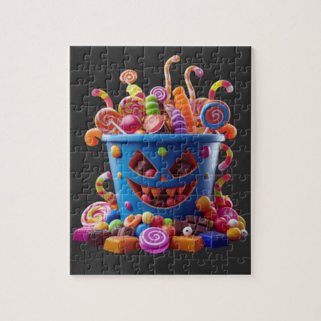 Puzzle Bouche de bonbons éffrayant - Traitements d'Hallow (Vertical)