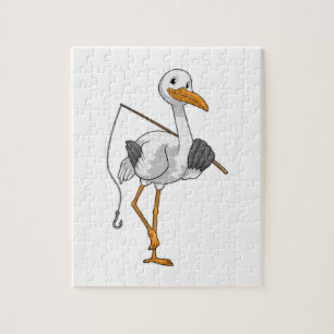 Puzzle Bouche en Fisher avec canne à pêche