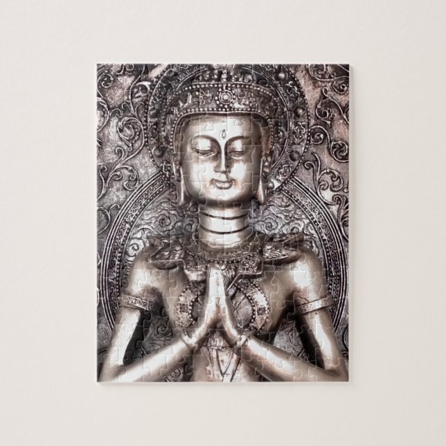 Puzzle Bouddha argenté (Vertical)
