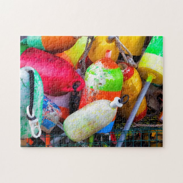 Puzzle Bouées de homard au port de Bass (Horizontal)