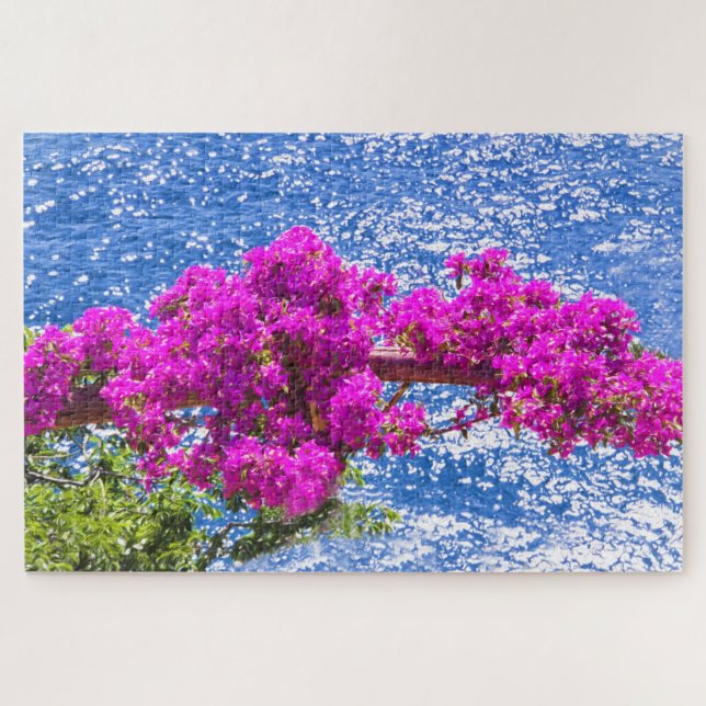 Puzzle Bougainvilliers Violets À Positano, Italie (Horizontal)
