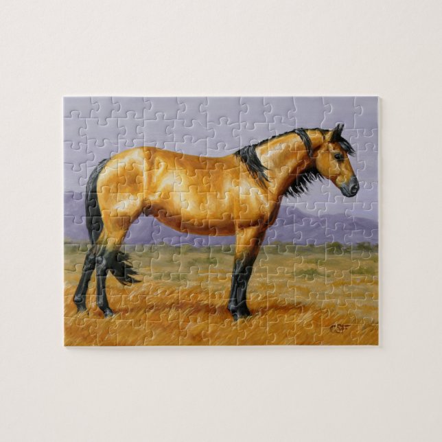 Puzzle Bouksin Cheval sauvage Stallion Mustang (Horizontal)