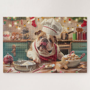 Puzzle Bouldog Anglais Fêtes de Noël : Pâtisserie festive