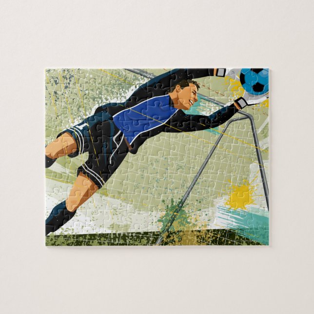 Puzzle Boule de blocage de gardien de but de football (Horizontal)
