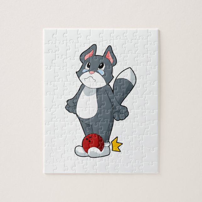Puzzle Boule de bowling de chat (Vertical)