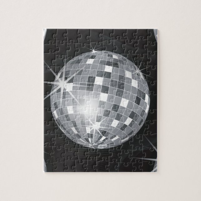 Puzzle boule disco argent (Vertical)