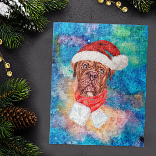 Puzzle Bouledogue français de Noël