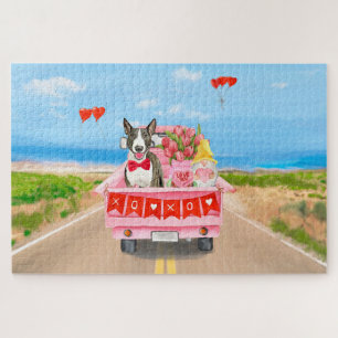 Puzzle Bouledogue Terrier Chien Fête des Amoureux Camion 