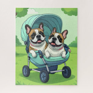 Puzzle Bouledogues français jumeaux Bulldog français