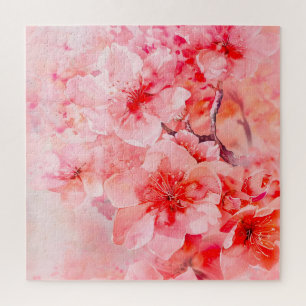 Puzzle Boules de fleurs de cerisier d'aquarelle