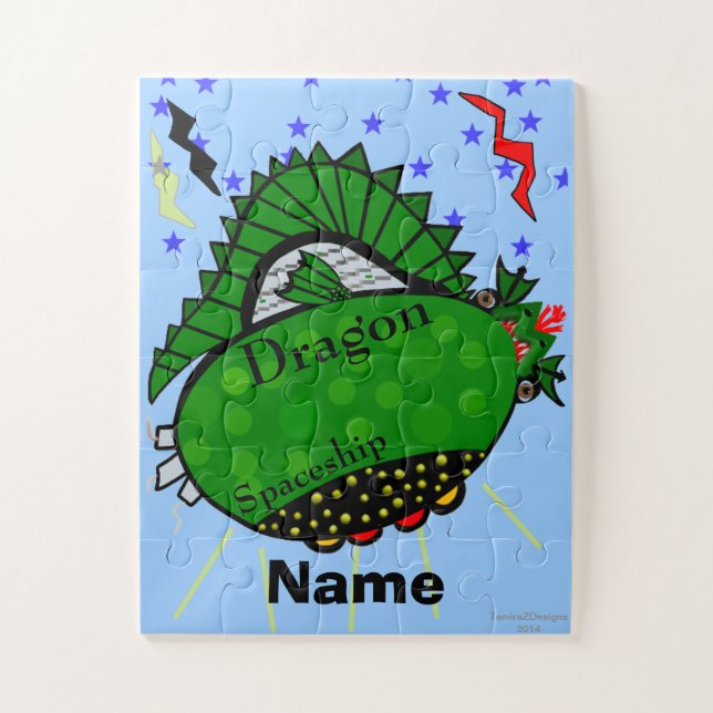 Puzzle Boulons de foudre du vaisseau spatial dragon vert (Vertical)
