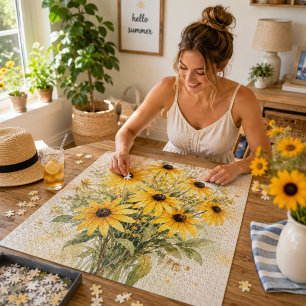 Puzzle Bouquet d'aquarelle Sunny Black-Eyed Susan