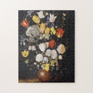 Puzzle Bouquet de fleurs dans un vase de terre (1610)
