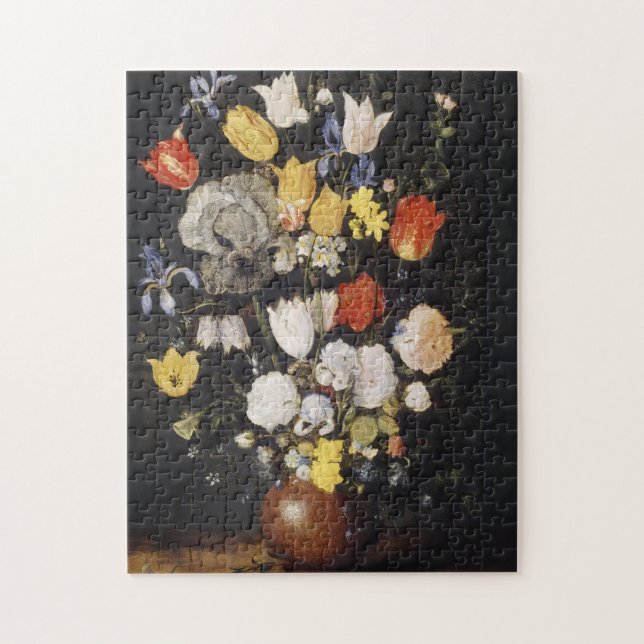 Puzzle Bouquet de fleurs dans un vase de terre (1610) (Vertical)