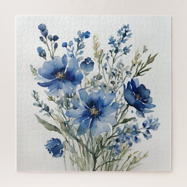 Puzzle Bouquet de fleurs Elégante aquarelle (Vertical)