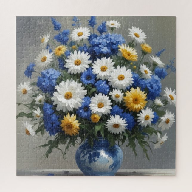 Puzzle Bouquet de fleurs Elégante aquarelle (Vertical)