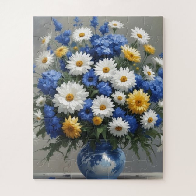Puzzle Bouquet de fleurs Elégante aquarelle (Vertical)
