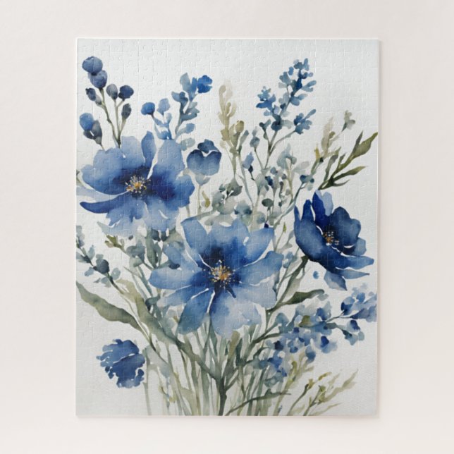 Puzzle Bouquet de fleurs Elégante aquarelle (Vertical)
