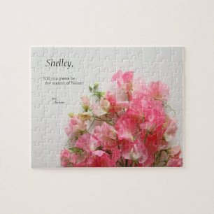 Puzzle Bouquet de pois rose