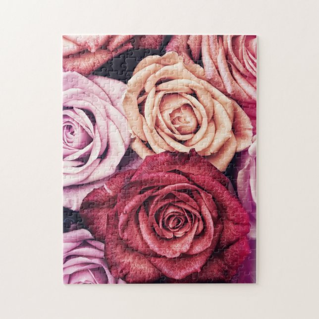 Puzzle Bouquet de roses roses (Vertical)