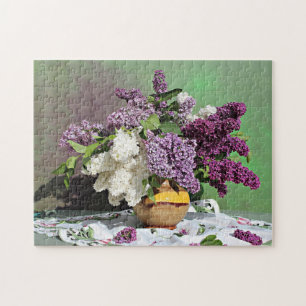 Puzzle Bouquet Floral violet et blanc Lilacs Photo