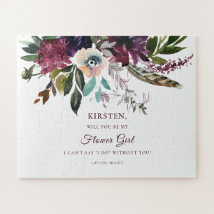 Puzzle Bourgogne Floral Be Flower Girl Proposition