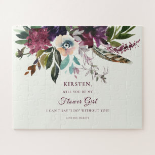 Puzzle Bourgogne Splendor Floral Ecru Be My Flower Girl